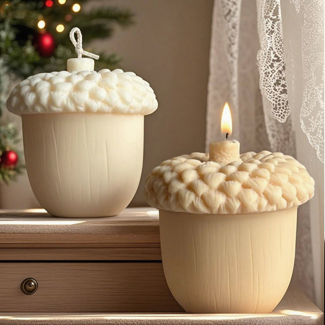 Ceramic Candle Vessel - قالب سيليكون لصنع شموع مخروط الصنوبر