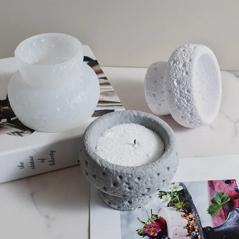 Ceramic Candle Vessel - قالب سيليكون لصنع صندوق تخزين دائري