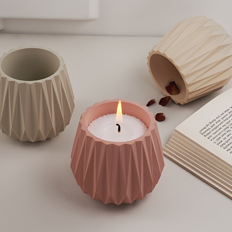Ceramic Candle Vessel - قالب سيليكون لكوب الشمع بسطح مقطوع،