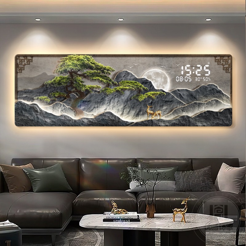 ساعة حائط رقمية فاخرة كبيرة ال - مراجعة Interior Design Luxury Living Room وسعره
